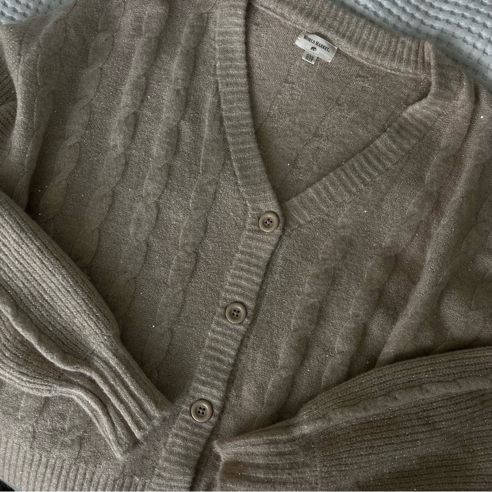 Knit Cardigan with Sparkle Detail (One Size)